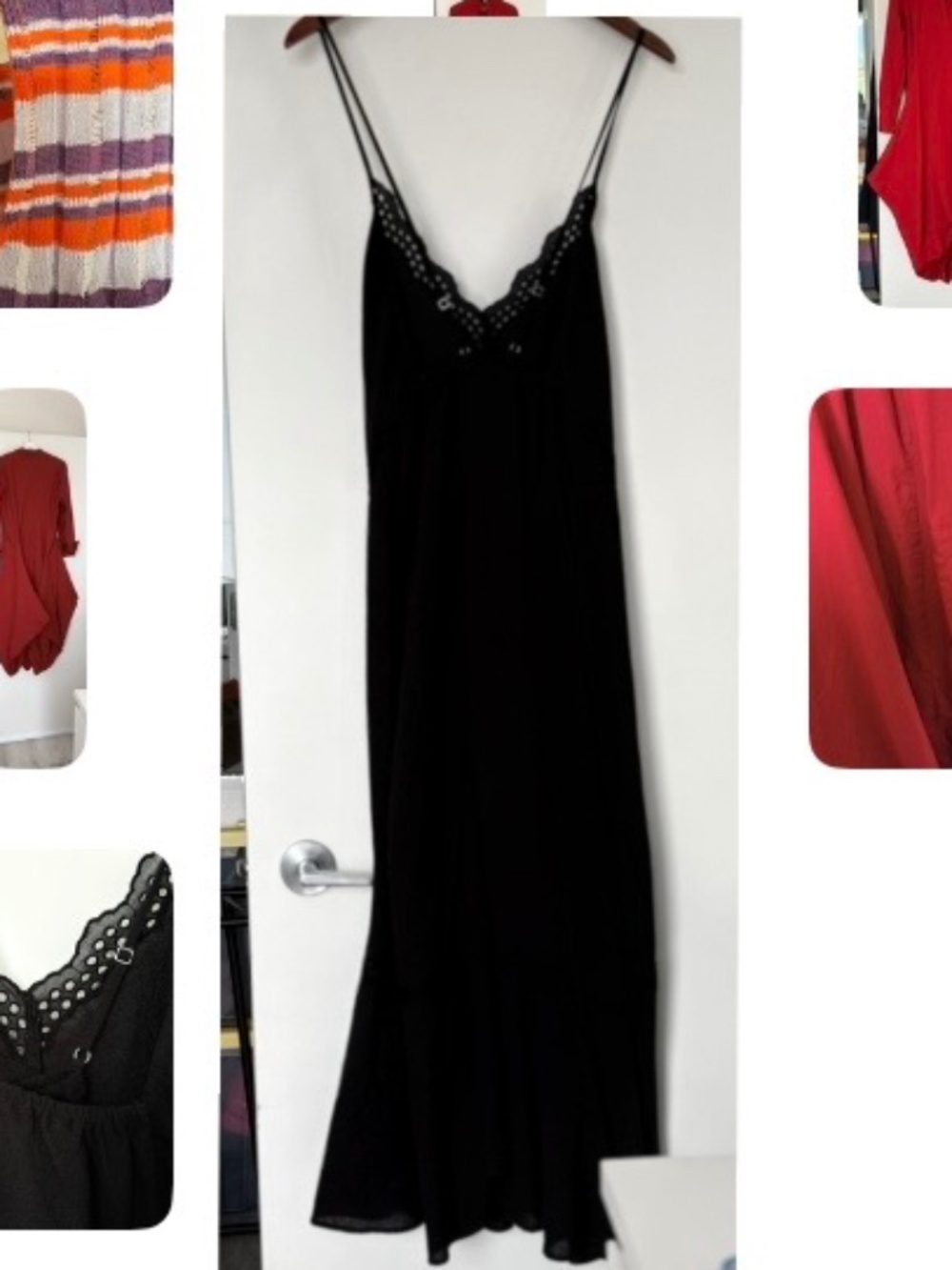 Zara black sleeveless cotton dress XL